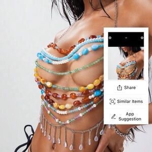 SHEIN Multicolor Beaded Body Chain